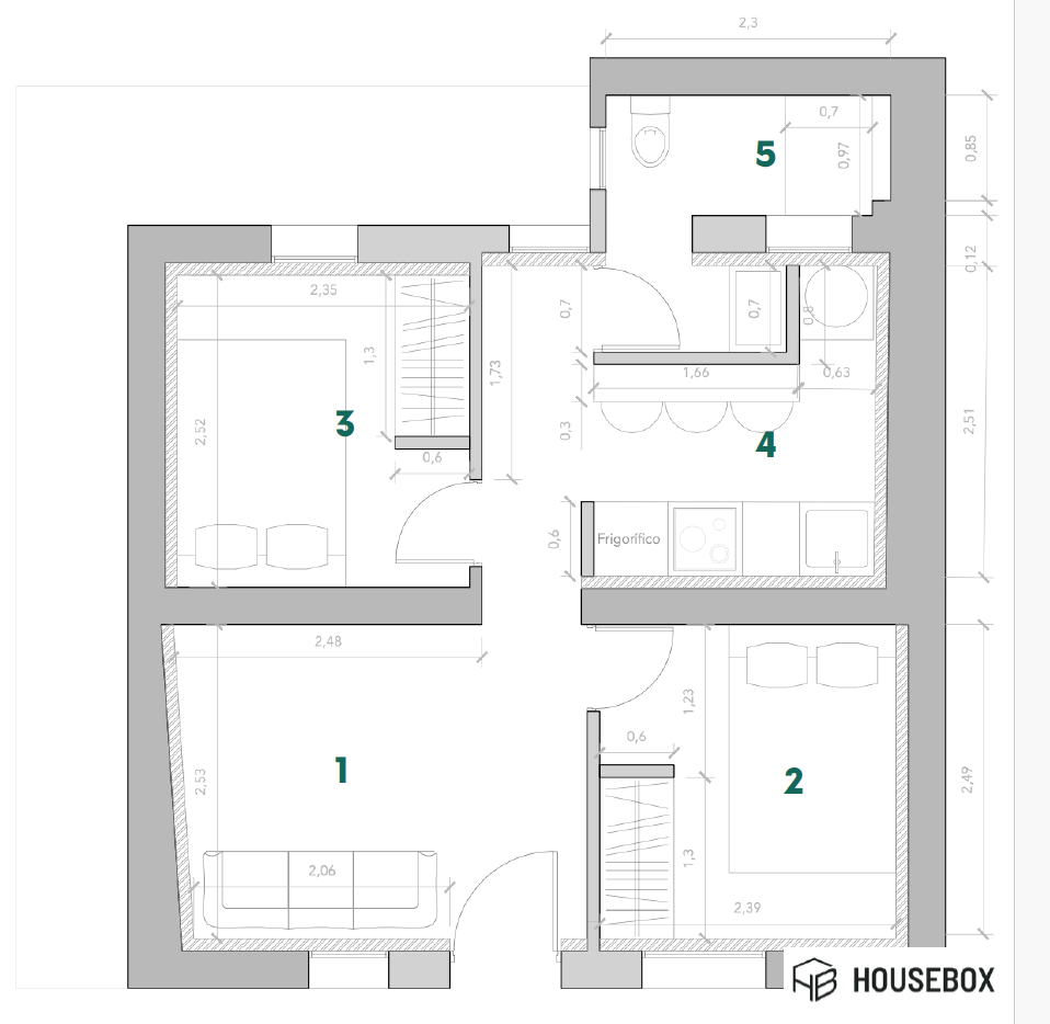 Inversión Housebox Sauco Planos